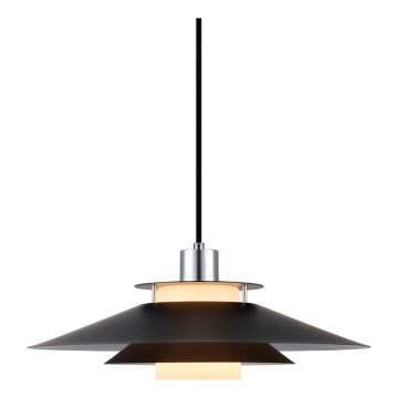 Halo Design 990808 - Cable-suspended pendant RIVOLI 1xE27/40W/230V diam. 40 cm black/polished chrome
