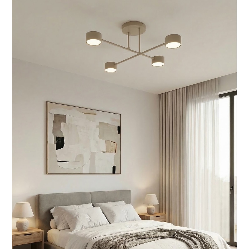 HALO Flush-Mount Ceiling Light 4x GX53/10W/230V, Beige