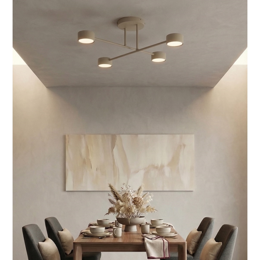 HALO Flush-Mount Ceiling Light 4x GX53/10W/230V, Beige