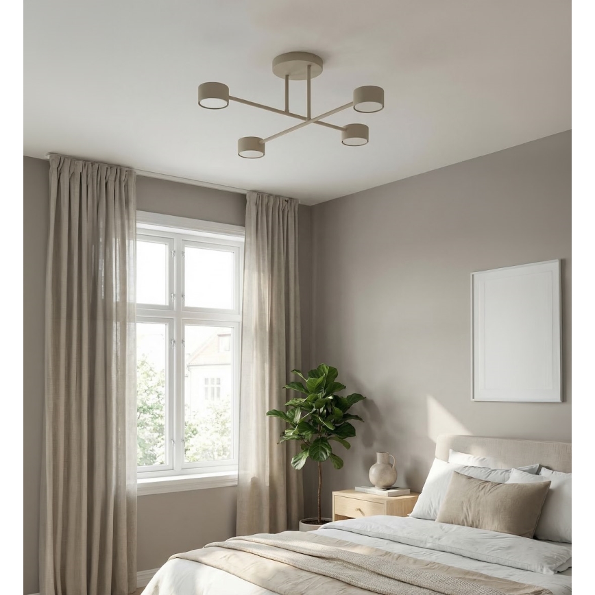 HALO Flush-Mount Ceiling Light 4x GX53/10W/230V, Beige