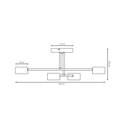 HALO Flush-Mount Ceiling Light 4x GX53/10W/230V, Beige