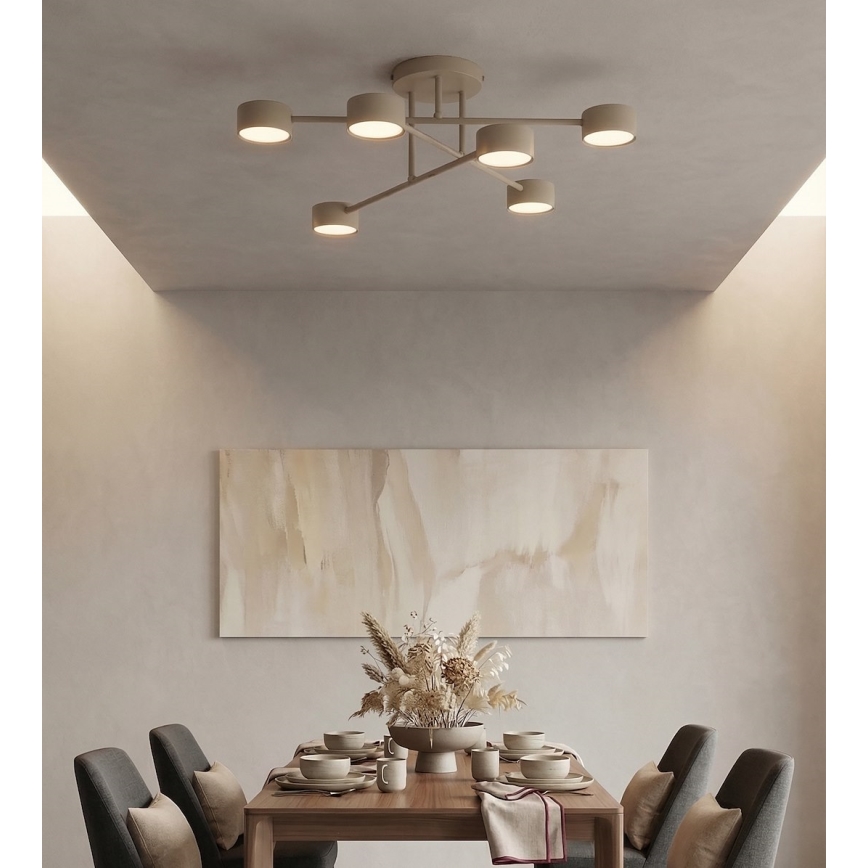 HALO Flush-Mount Ceiling Light 6xGX53/10W/230V, Beige
