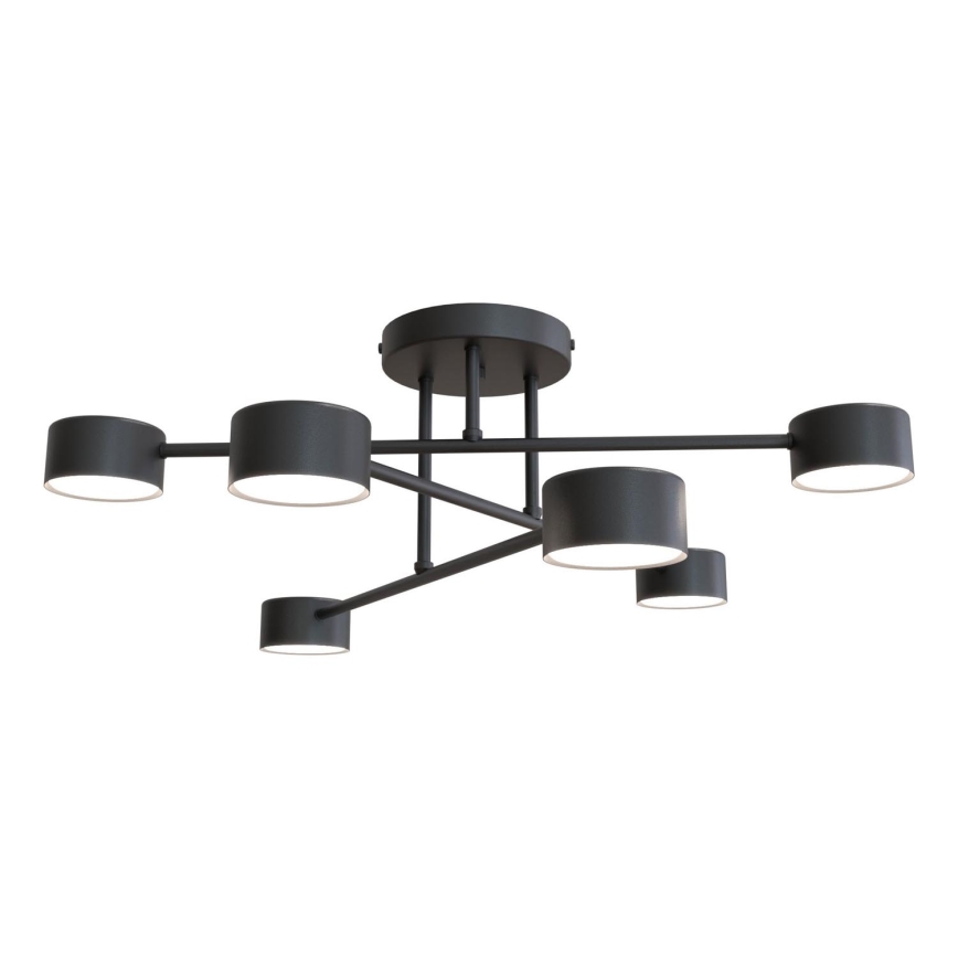 HALO Flush-mount chandelier 6xGX53/10W/230V, Black