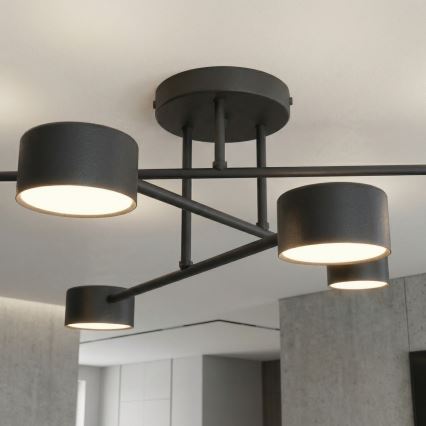 HALO Flush-mount chandelier 6xGX53/10W/230V, Black