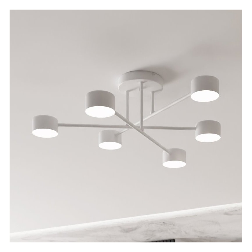 HALO Flush-mount chandelier 6xGX53/10W/230V White