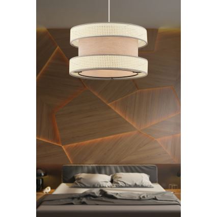 HALO Pendant Light 1xE27/60W/230V Beige/Cream