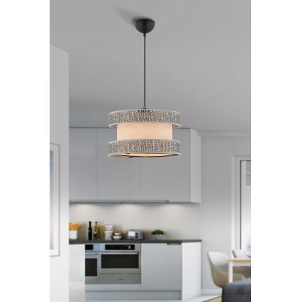 HALO Pendant Light 1xE27/60W/230V Beige/Grey