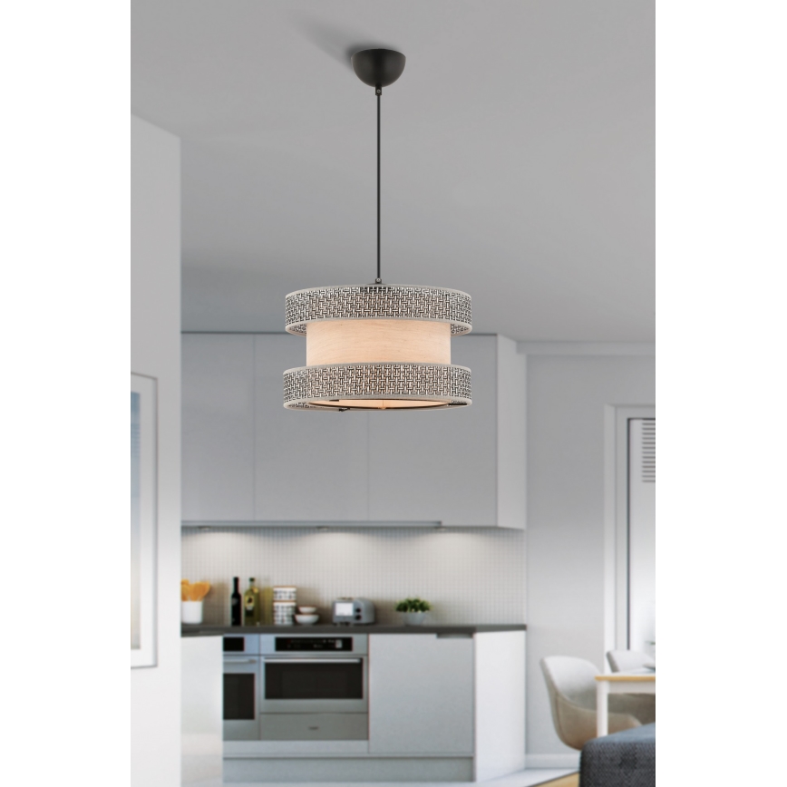 HALO Pendant Light 1xE27/60W/230V Beige/Grey