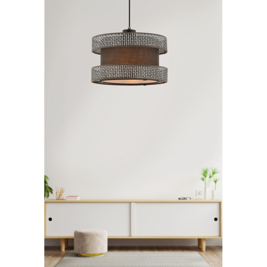 HALO Pendant Light 1xE27/60W/230V Brown/Grey