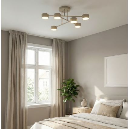 HALO surface-mounted ceiling light 6xGX53/12W/230V beige