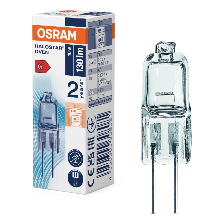 HALOSTAR Oven Bulb G4/10W/12V 2700K - Osram