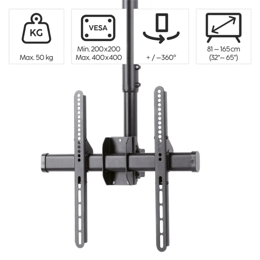 Hama - Ceiling holder for TV swivel 32-65" black