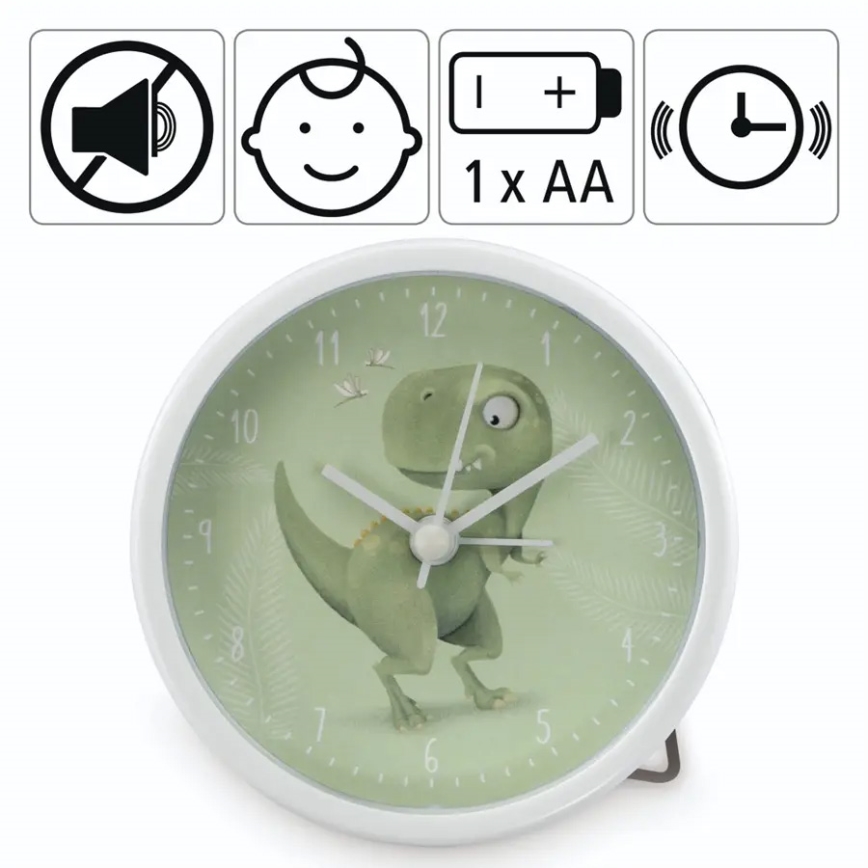 Hama - Children's alarm clock 1xAA dinosaur