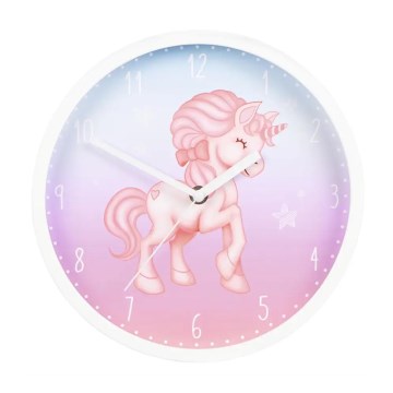 Hama - Children's wall clock 1xAA unicorn