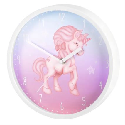 Hama - Children's wall clock 1xAA unicorn