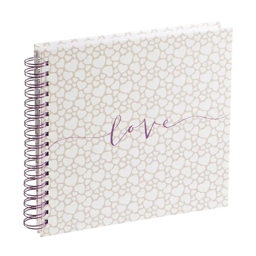 Hama - Spiral photo album 28x24 cm 40 pages beige/pink