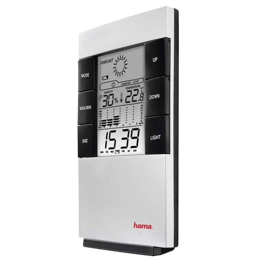 Hama - Weather station with LCD display and alarm clock 2xAAA