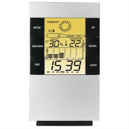 Hama - Weather station with LCD display and alarm clock 2xAAA