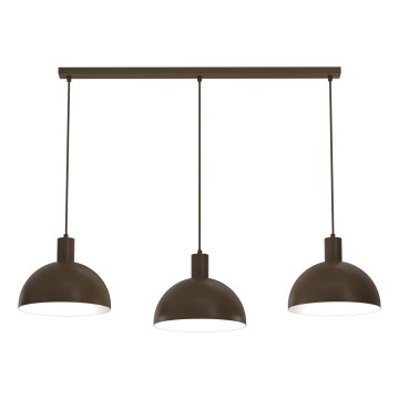HANDA Cable Pendant Light 3x E27 / 15W / 230V — Brown