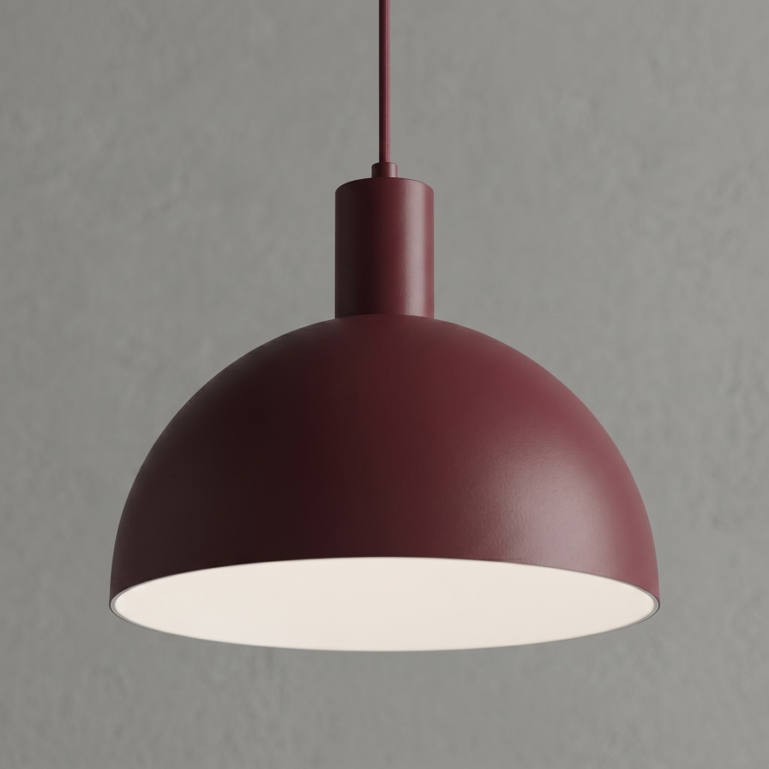 HANDA cord-suspended pendant 1xE27/15W/230V Burgundy