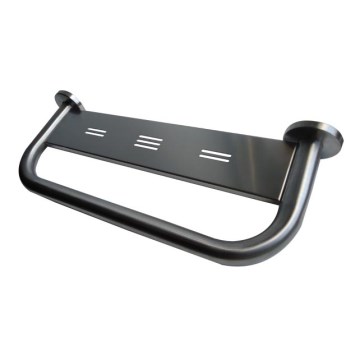 Handrail with Shelf, 58x8 cm — Stainless Steel/Silver