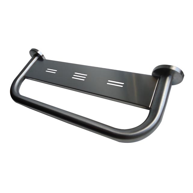 Handrail with Shelf, 58x8 cm — Stainless Steel/Silver