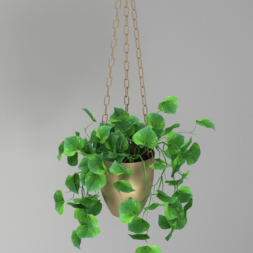 Hanging flowerpot 155x17 cm gold