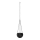 Hanging flowerpot 155x27 cm black