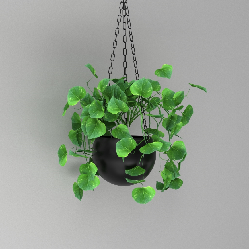 Hanging flowerpot 155x27 cm black