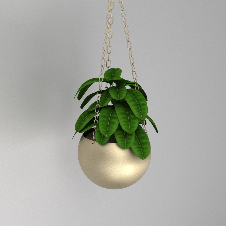 Hanging flowerpot 155x27 cm gold