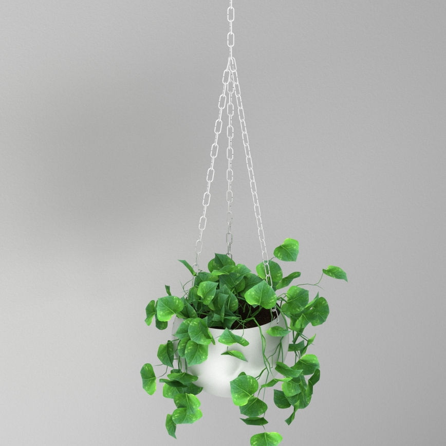 Hanging flowerpot 155x27 cm white