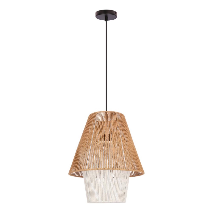 Hanging lamp AFRICA 1xE27/40W/230V 40 cm brown/cream