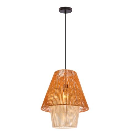 Hanging lamp AFRICA 1xE27/40W/230V 40 cm brown/cream