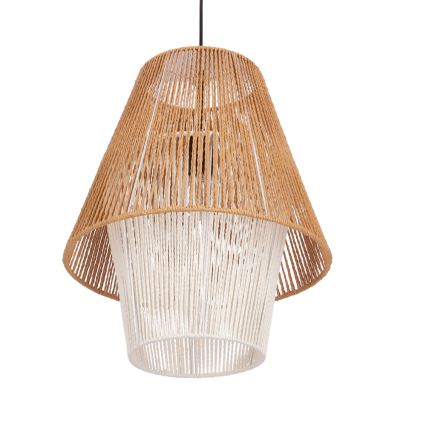 Hanging lamp AFRICA 1xE27/40W/230V 40 cm brown/cream