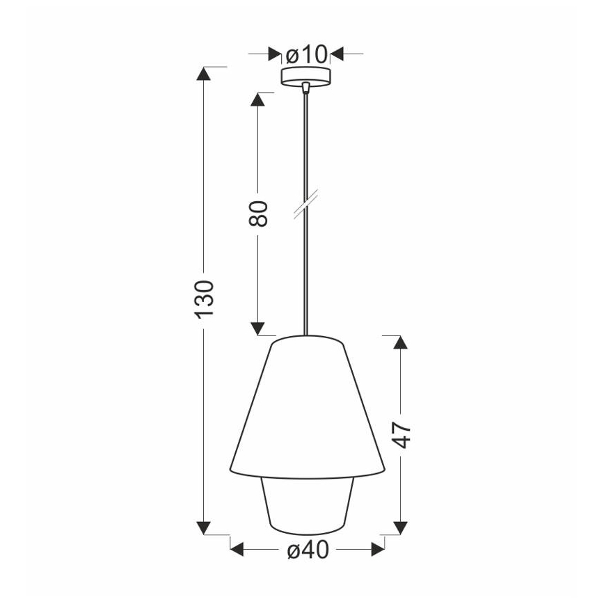 Hanging lamp AFRICA 1xE27/40W/230V 40 cm brown/cream
