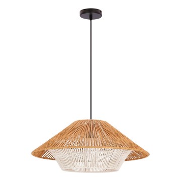 Hanging lamp AFRICA 1xE27/40W/230V diameter 50 cm brown/cream