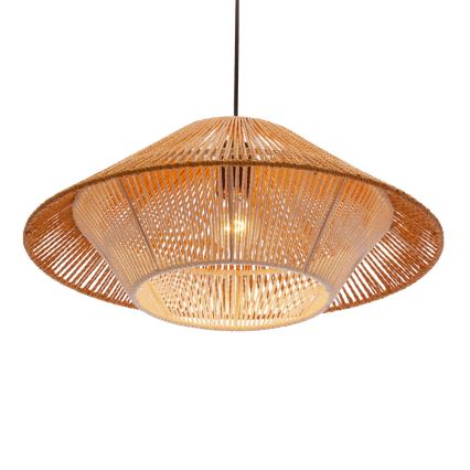Hanging lamp AFRICA 1xE27/40W/230V diameter 50 cm brown/cream