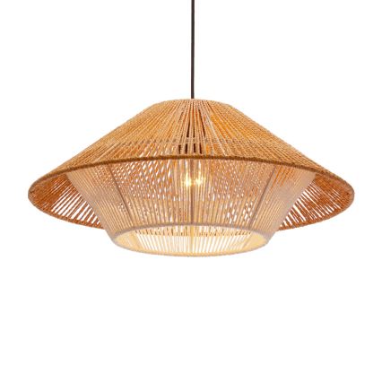 Hanging lamp AFRICA 1xE27/40W/230V diameter 50 cm brown/cream