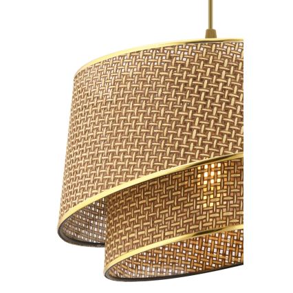 Hanging lamp BARETTE 1xE27/60W/230V brown/gold