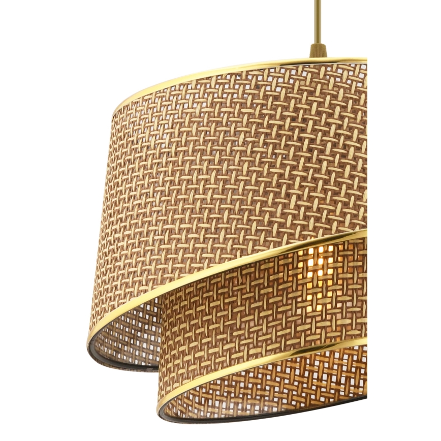 Hanging lamp BARETTE 1xE27/60W/230V brown/gold