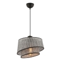 Hanging lamp BARETTE 1xE27/60W/230V gray/black