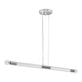 Hanging Lamp BASTONE WHITE 2×E14/40W/230V White / Polished Chrome