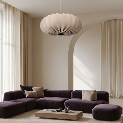 Hanging lamp CAFEE 1xE27/40W/230V diam. 66 cm beige