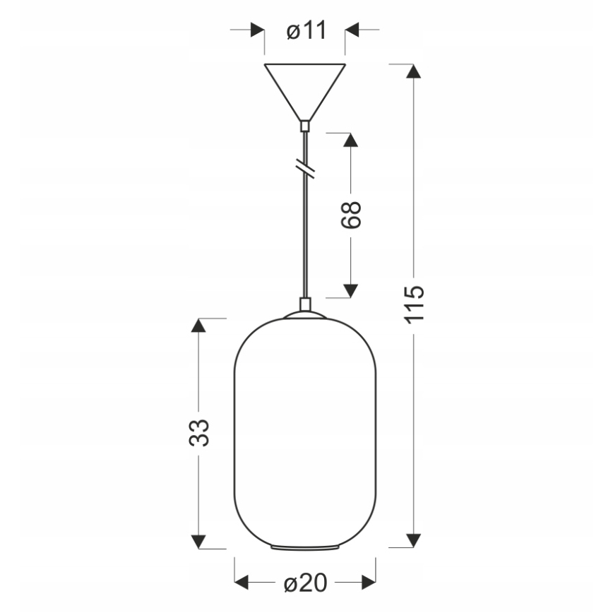 Hanging lamp CRESTO 1xE27/40W/230V white