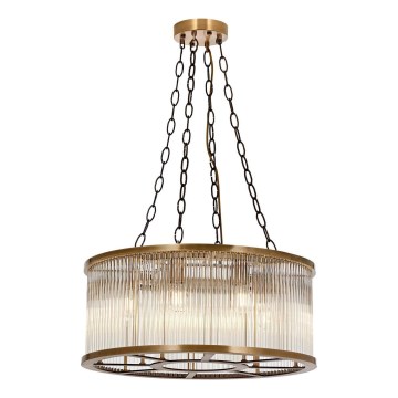Hanging lamp CRYSTALLINE 8xE27/40W/230V bronze