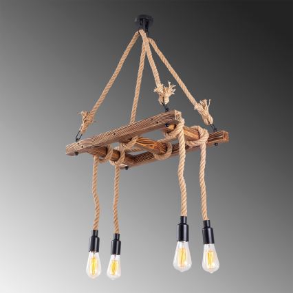 Hanging lamp EREBOS 4xE27/40W/230V brown