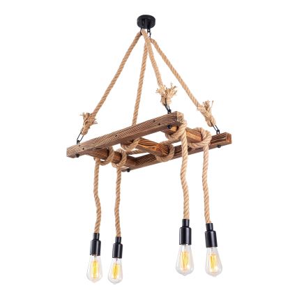 Hanging lamp EREBOS 4xE27/40W/230V brown