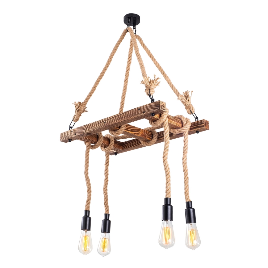 Hanging lamp EREBOS 4xE27/40W/230V brown