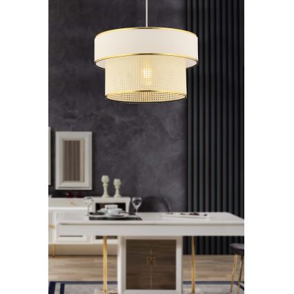 Hanging Lamp ERO 1xE27/60W/230V cream/gold