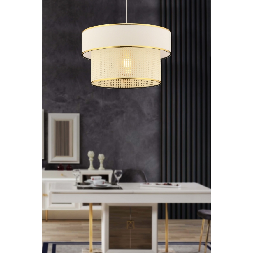 Hanging Lamp ERO 1xE27/60W/230V cream/gold